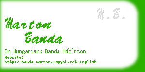 marton banda business card